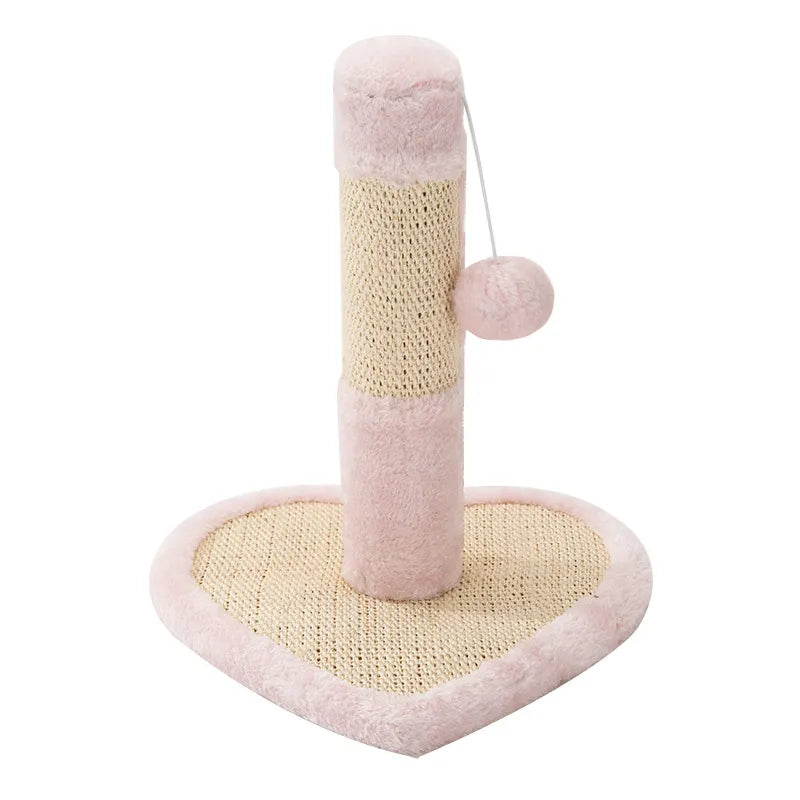 Cat Scratching Post In Heart Or Star Design With Toys