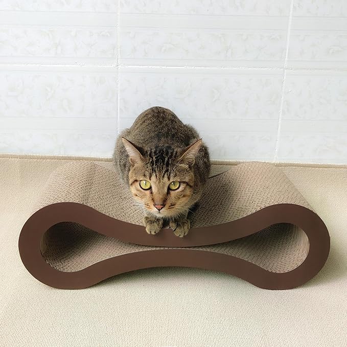 Luxurious Infinity Cat Scratching Bed Made of Cardboard