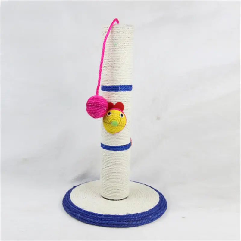 Cat Scratching Post With Colorful Toys - Sisal Scratching Post With Balls And Animals