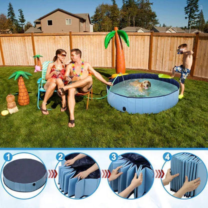 Folding Dog Pool For Garden And Outdoor Use
