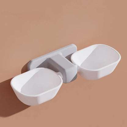 Wall Mount Food And Water Bowls For Pets - Space - Saving And Practical
