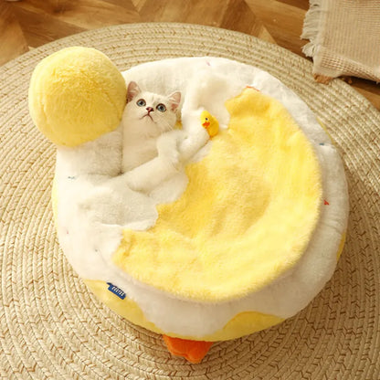Cozy Duck Bed For Cats - Soft Pet Bed For Relaxation And Comfort
