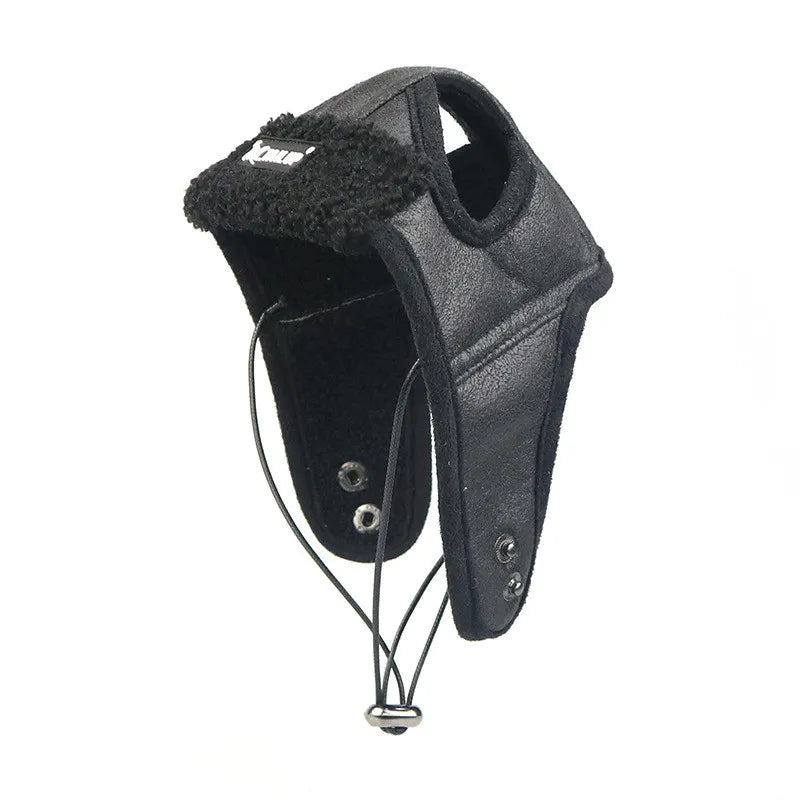 Winter Ear Protection Headgear Made Of Leather With Soft Lining