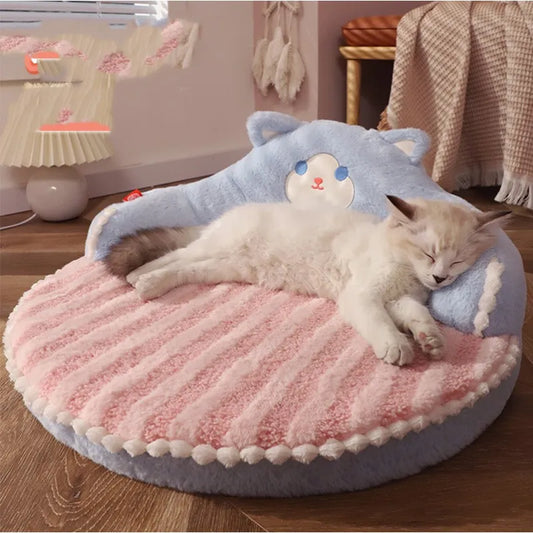 Cosy Bear - Shaped Pet Bed for Cats and Small Dogs with Backrest