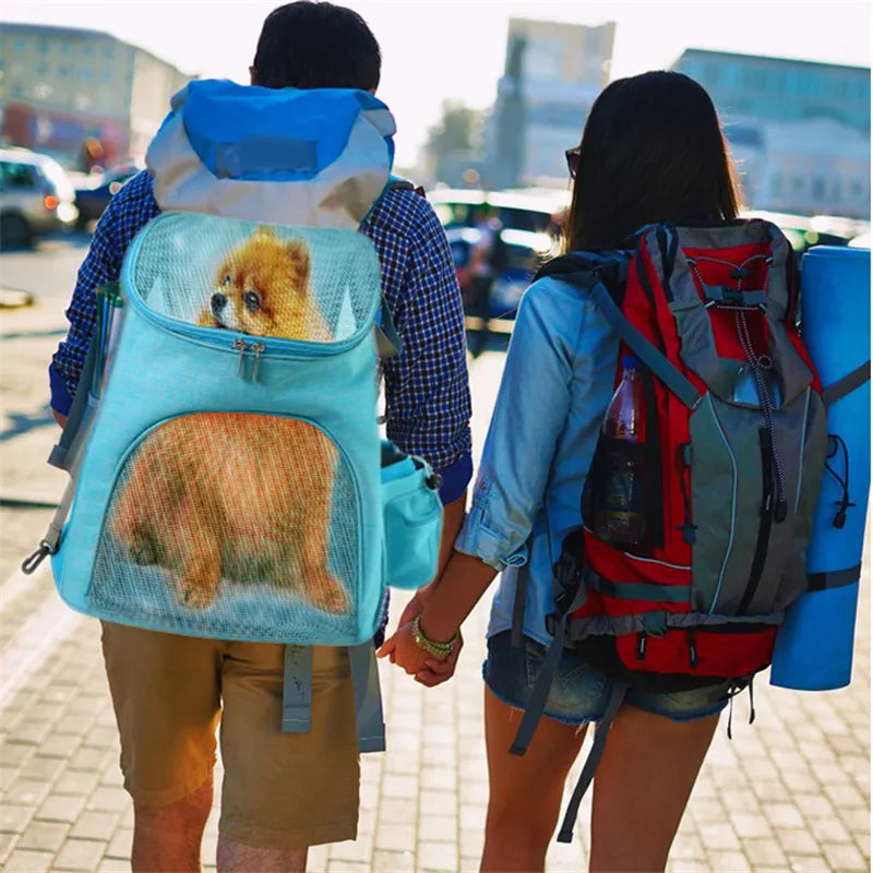 Pet Carrier Backpack With Mesh Design - Comfortable Transport Bag For Cats And Small Dogs