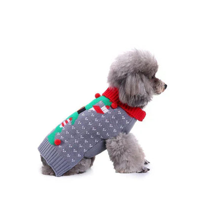 Christmas Dog Jumper With Snowflakes