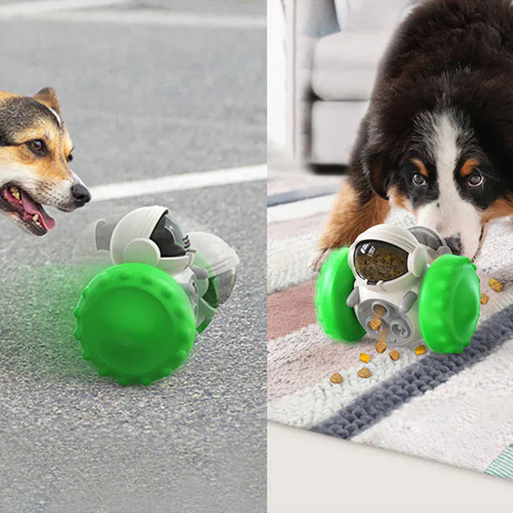 Interactive Feeding Toy With Wheels For Pets