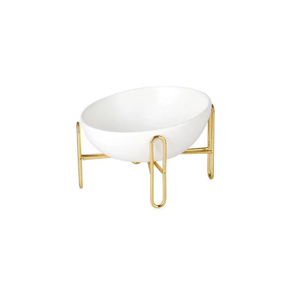 Raised Food Bowl For Dogs And Cats - Stylish Design With Metal Stand