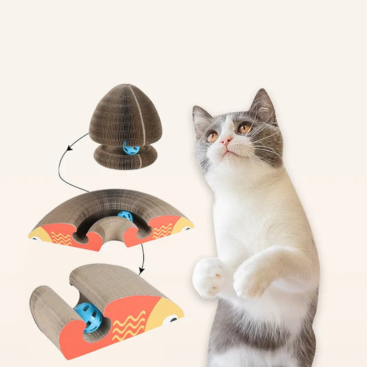Cat Scratching Toy Tower - With Interactive Ball For Scratching Fun In Different Styles