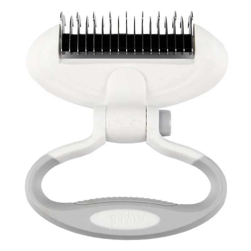 Ergonomic Pet De-matting Brush With 360° Rotating Head For Gentle Coat Care