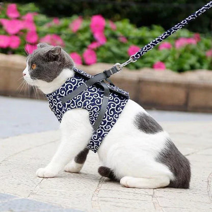 Breathable Cat Harness With Lead For Outdoor Walks
