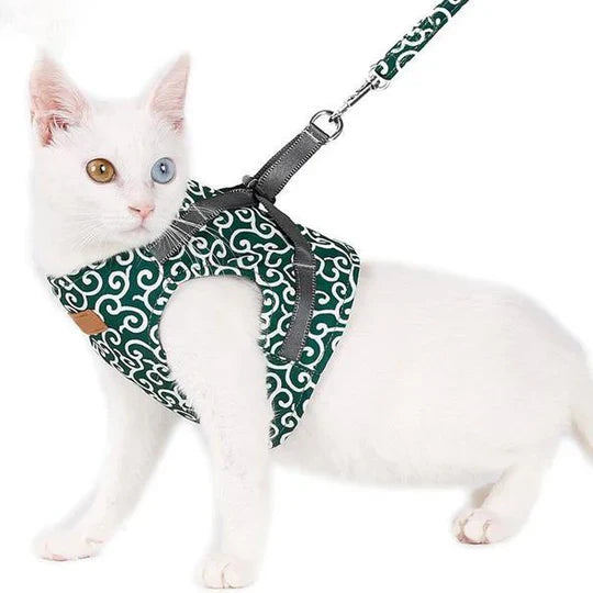 Breathable Cat Harness With Lead For Outdoor Walks