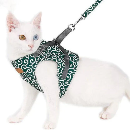 Breathable Cat Harness With Lead For Outdoor Walks