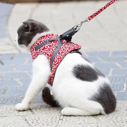 Breathable Cat Harness With Lead For Outdoor Walks