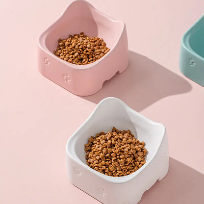 Raised Feeding Bowl For Cats - Ergonomic And Non-slip Design