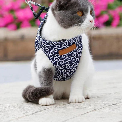 Breathable Cat Harness With Lead For Outdoor Walks