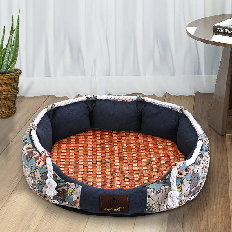 Durable Dog Bed With Pocket Function And Chew Rope