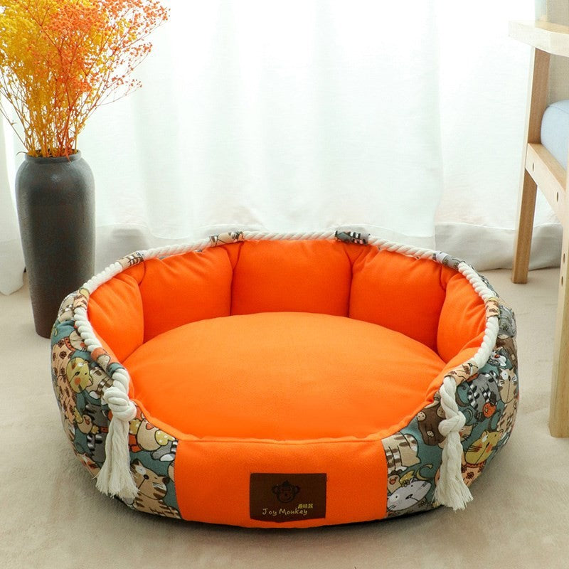 Durable Dog Bed With Pocket Function And Chew Rope