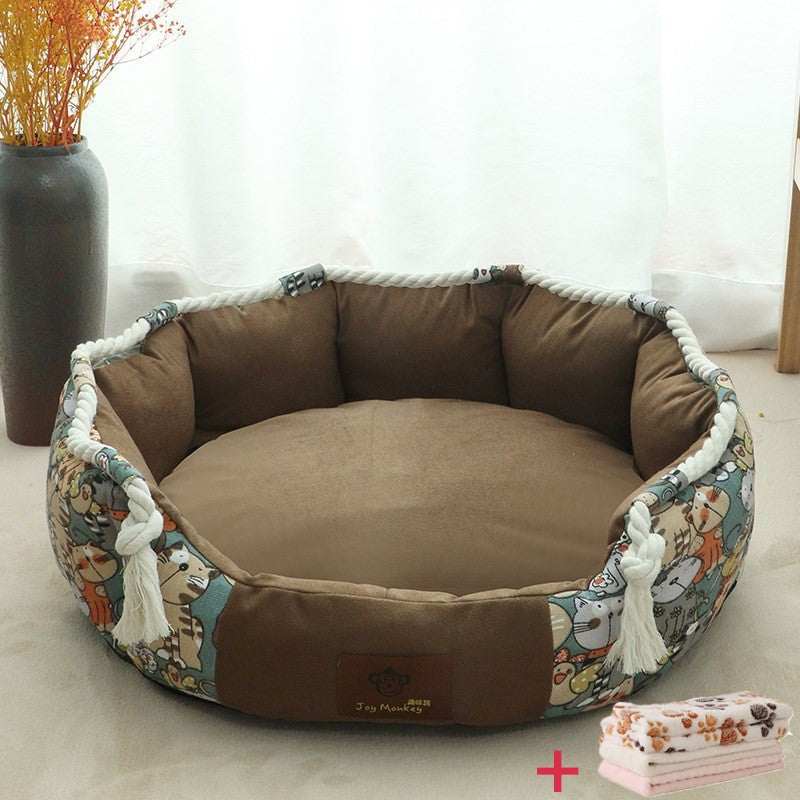 Durable Dog Bed With Pocket Function And Chew Rope