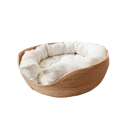 CozyRattan - Natural Rattan Cat Nest