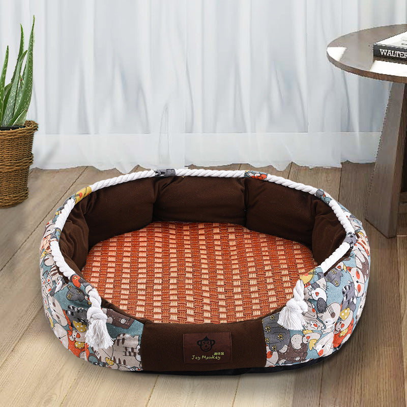 Durable Dog Bed With Pocket Function And Chew Rope