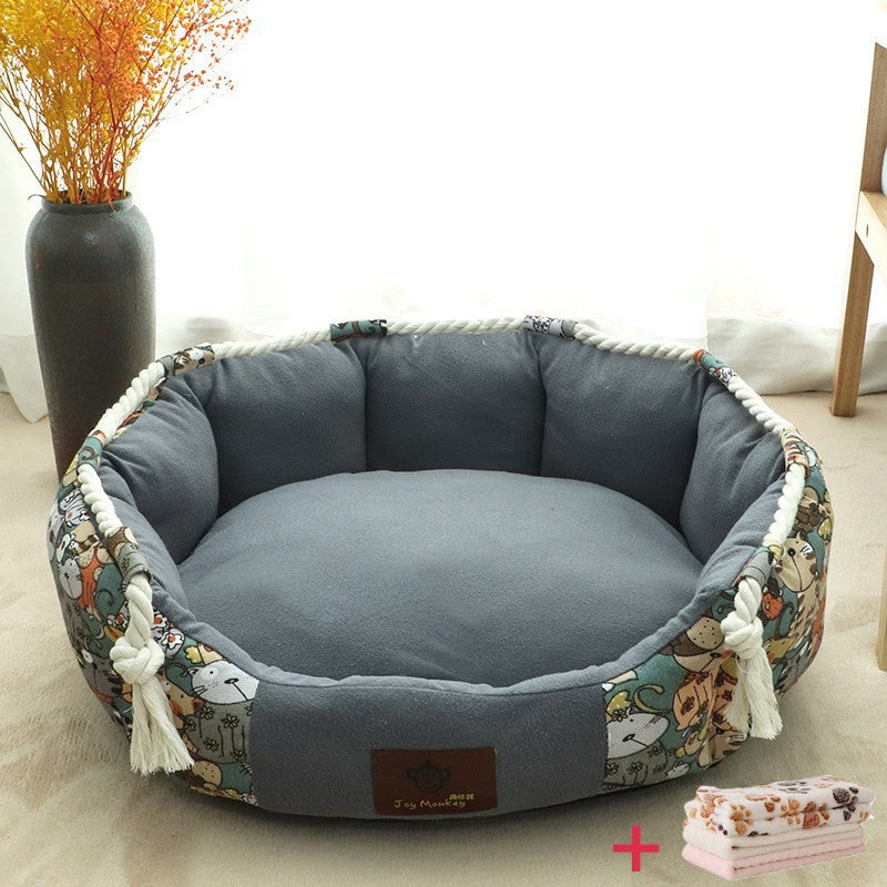 Durable Dog Bed With Pocket Function And Chew Rope