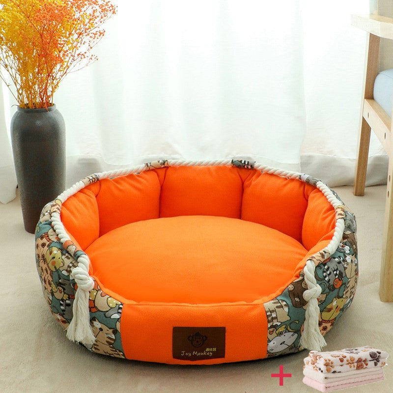 Durable Dog Bed With Pocket Function And Chew Rope