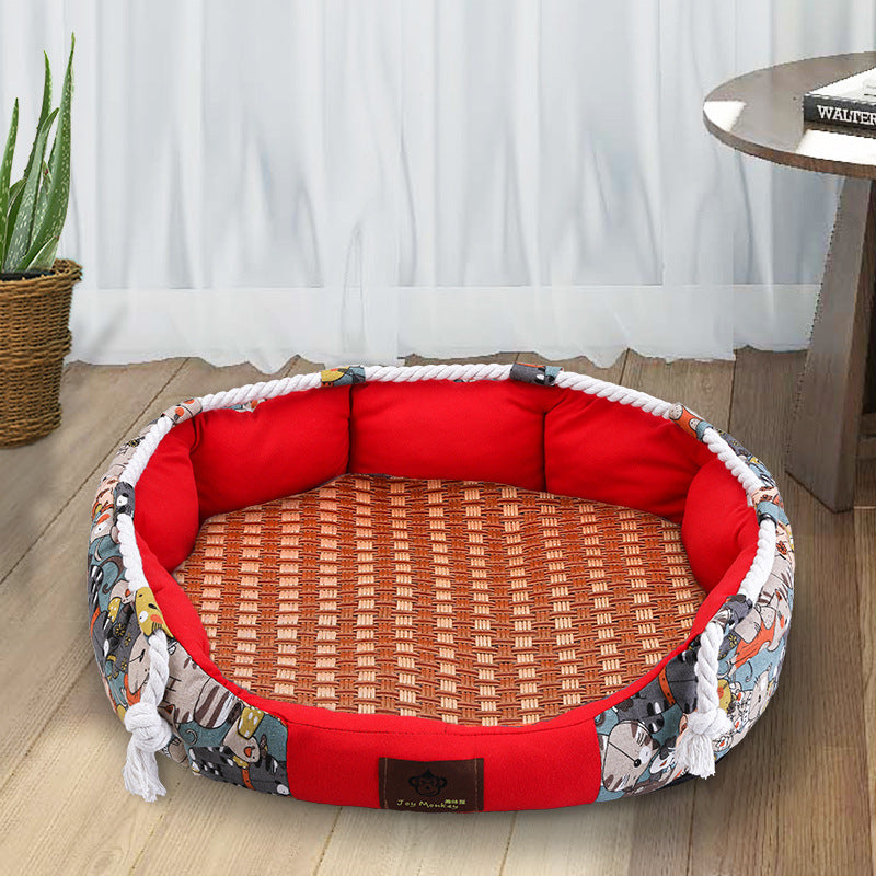 Durable Dog Bed With Pocket Function And Chew Rope