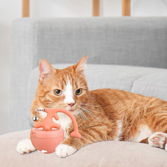 Interactive Cat Play Ball With Feathers