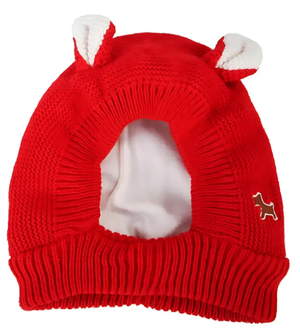 Warm Knitted Hat with Ears for Dogs