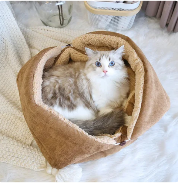 2-in-1 Cozy Bed and Blanket for Cats