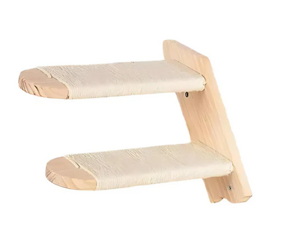 Deluxe Cat Climbing Steps - Wall-mounted With Sisal Rope