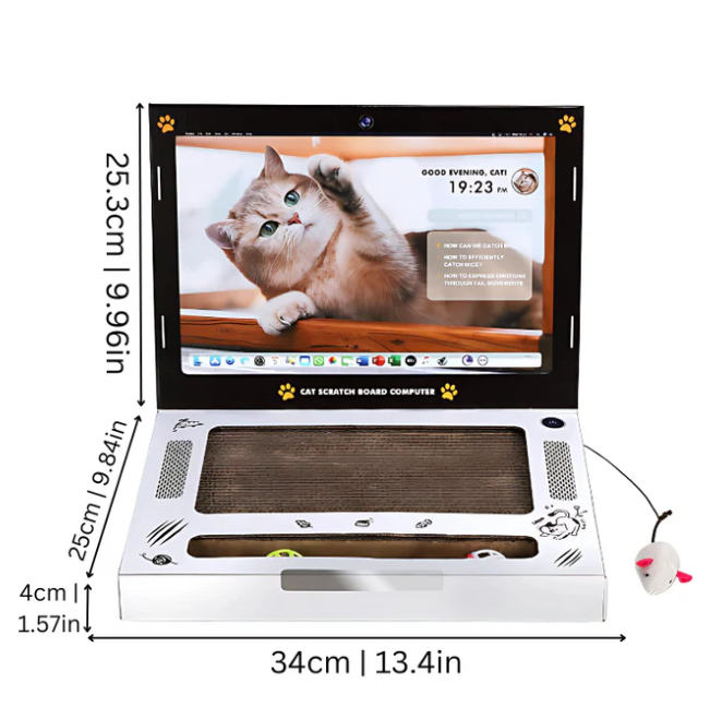 Cat Scratching Board Laptop