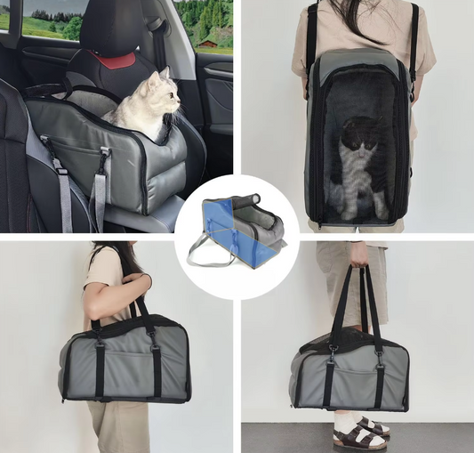 Portable Pet Carrier Bag With Mesh Window And Shoulder Strap