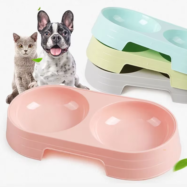 Double Plate Set For Dogs With Non - Slip Base