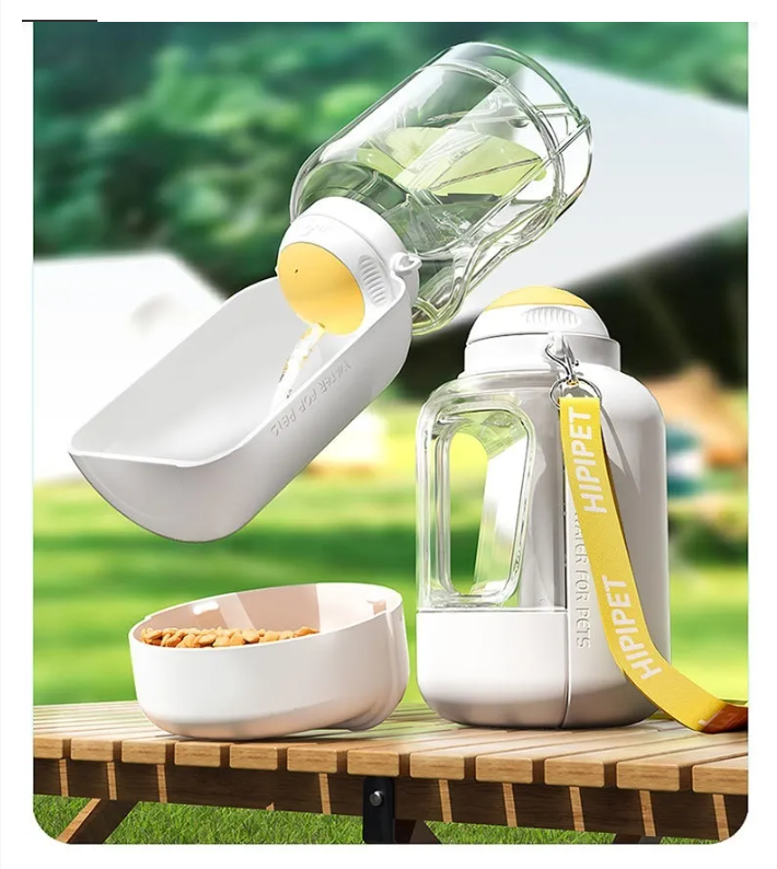 2-in-1 Drinking Bottle For Dogs - Water Bottle With Food Bowl For On The Go