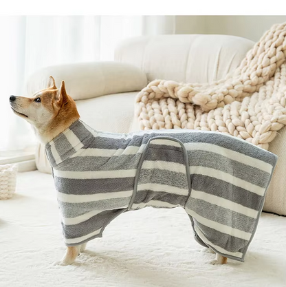 Dog Bathrobe Made Of Microfibre - Super Absorbent Soft For Quick Drying After Bathing
