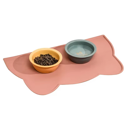 Cat Plate Mat With Non - Slip Underside