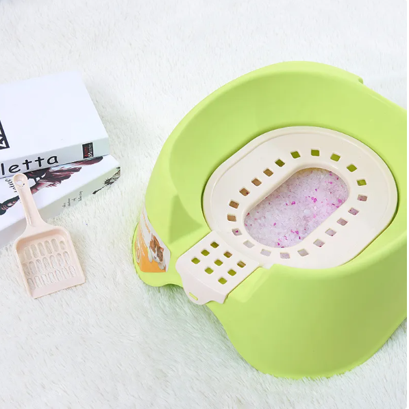 Cat Litter Tray With Scoop - Hygienic And Practical Cat Litter Tray Made Of Plastic