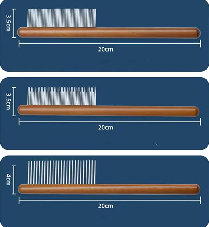 High Quality Wooden Flea Comb - Gentle Coat Care For Cats & Dogs