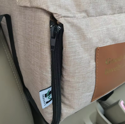 Luxurious Dog Seat For The Car - Padded Portable Car Seat With Safety Belt