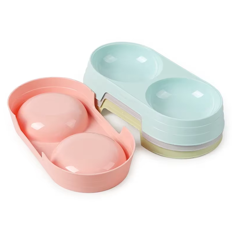 Double Plate Set For Dogs With Non - Slip Base
