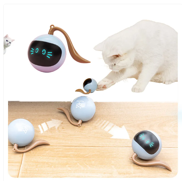 Interactive Cat Toy With Led Lights - Spherical Toy For Cats