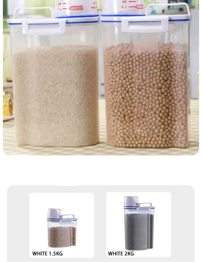 Food Dispenser For Pets With Measuring Cup
