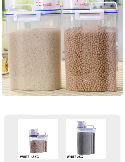 Food Dispenser For Pets With Measuring Cup