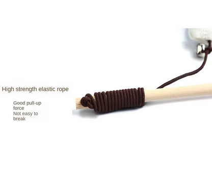 Interactive Cat Toy Set - Natural Toy With Feathers And Bells