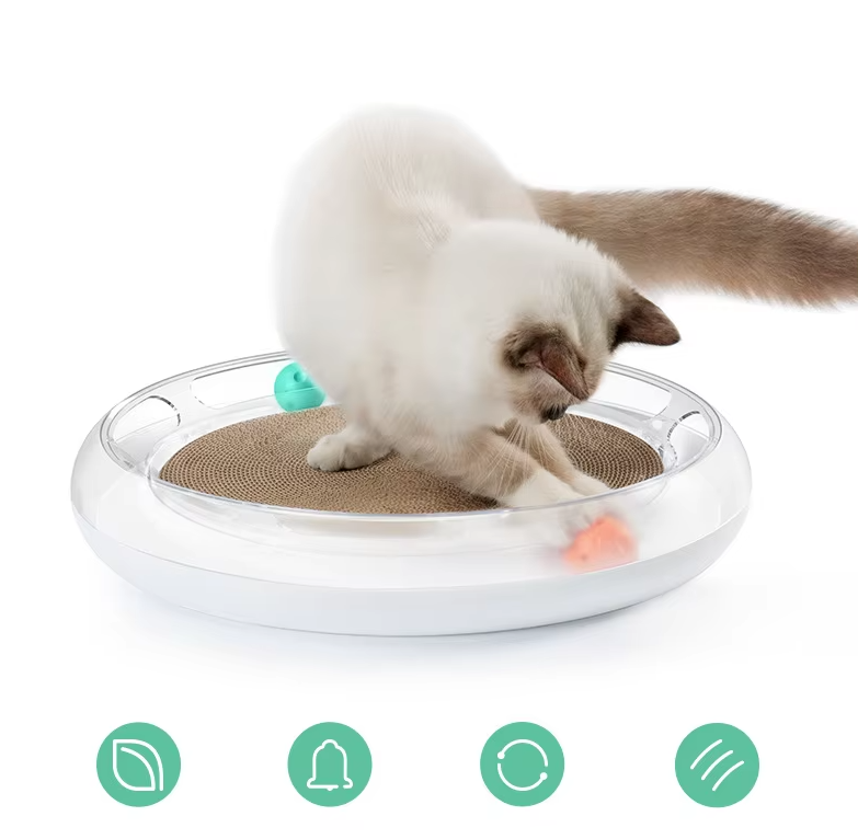 Interactive Cat Toy - Scratching Board With Balls For Hours Of Fun