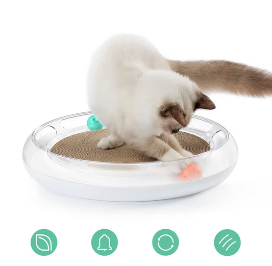 Interactive Cat Toy - Scratching Board With Balls For Hours Of Fun