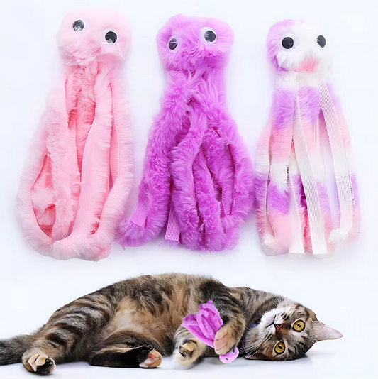 Cat Toy Octopus - Soft Plush Toy With Catnip Long Tentacles