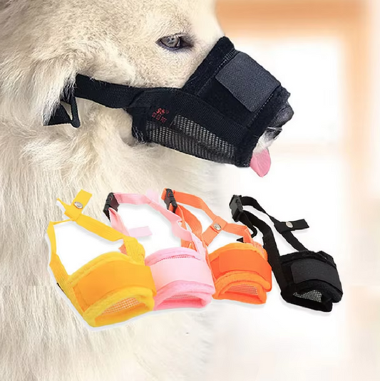 Dog Muzzle Made Of Mesh Fabric - Comfortable And Breathable For Dogs